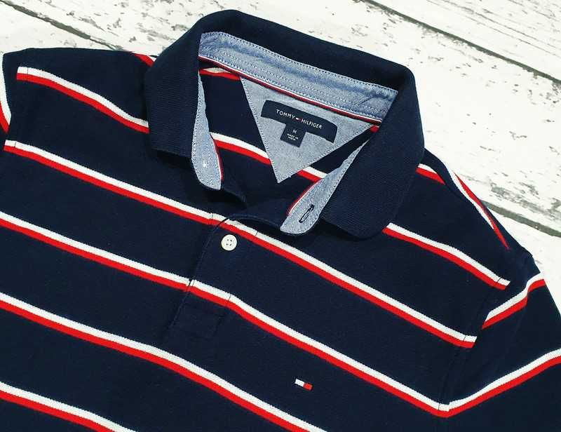 Tommy Hilifger * koszulka polo * paski * męska * M