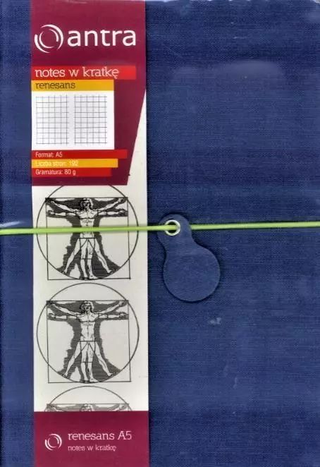 Notes A5 Kratka Renesans Granatowy ANTRA. Antra
