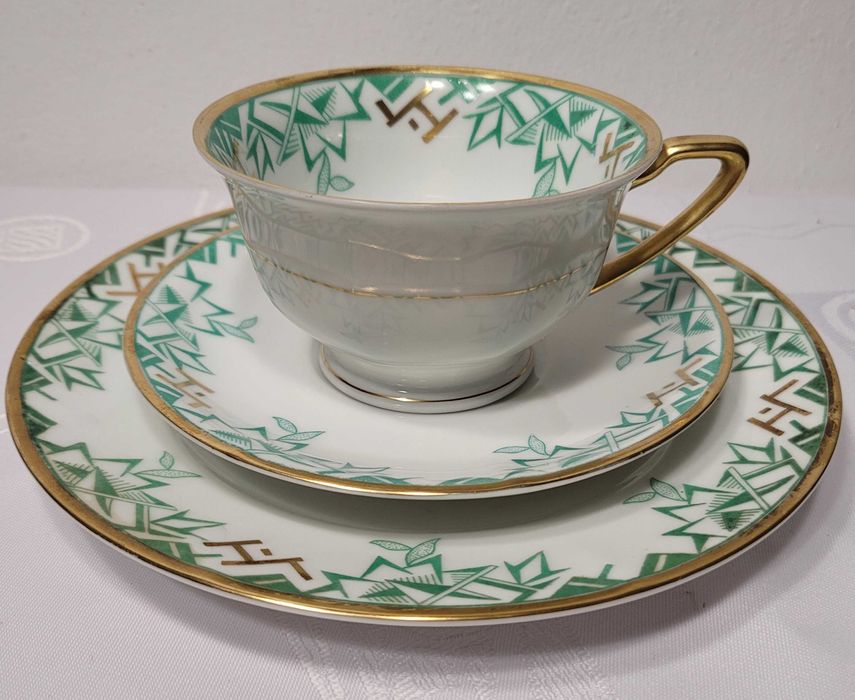Stare porcelanowe trio do kawy Eschenbach