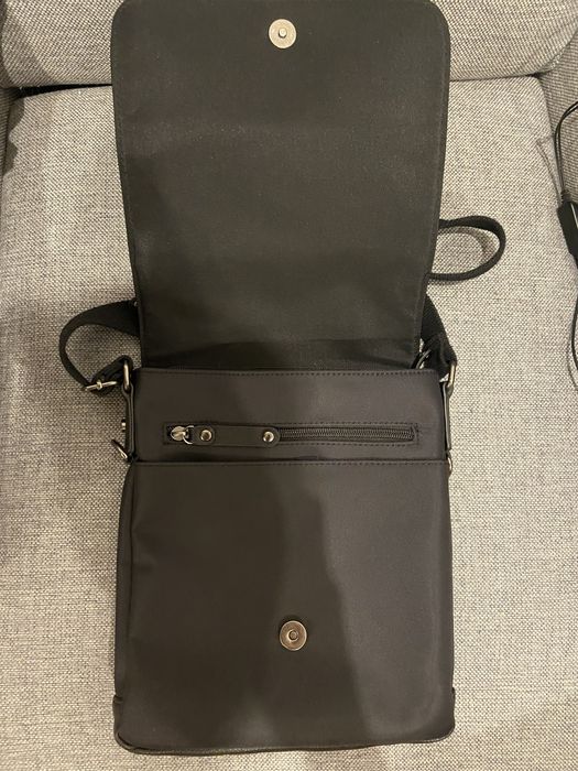 Torba męska listonoszka czarna Bevers skóra