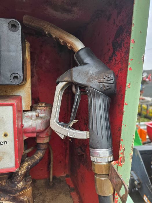 Diesel dystrybutor paliwa Mauzer 1000L Salzkotten Pompa licznik baniak Beczka 1000 litrów mauzer przenośny zbiornik na paliwo