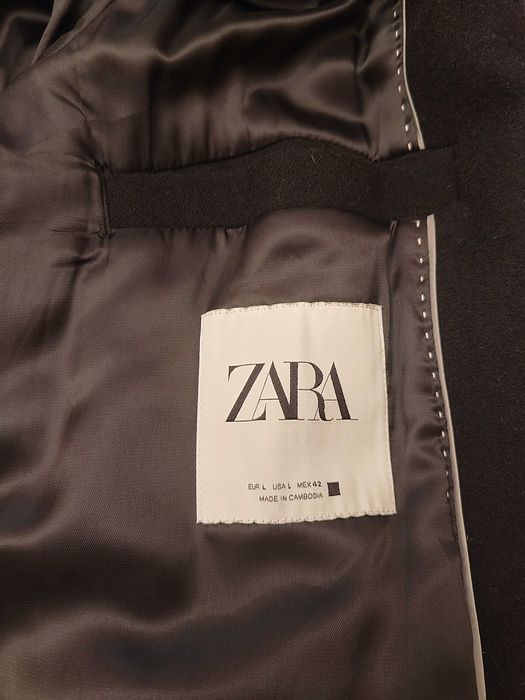 Casaco sobretudo preto Zara