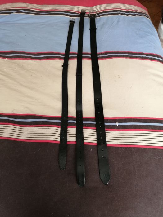 vários cintos homem e senhora