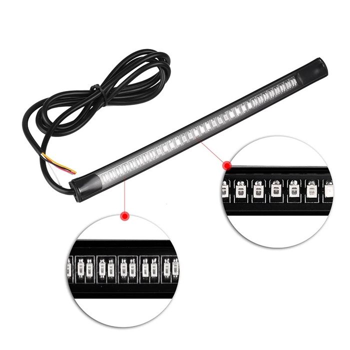 Fita LED traseira multifunções 48 LEDs com piscas integrados