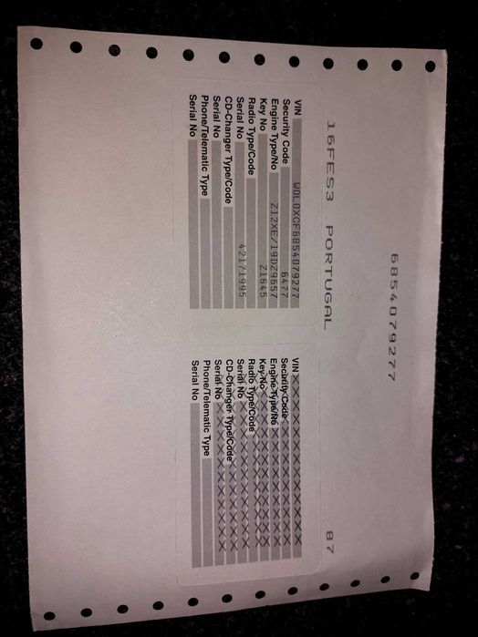 Motor Opel Corsa C, completo ano 2005 1.2 "80cv"