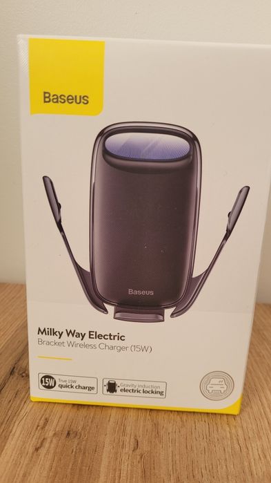 Uchwyt na telefon samochodowy, holder Baseus z ładowarką indukcyjną