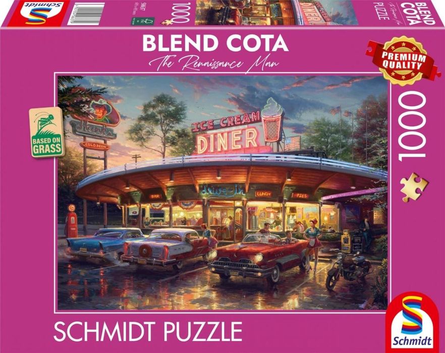 Puzzle 1000 Blend Cota Amerykańska restauracja pudełko,275x60 mm