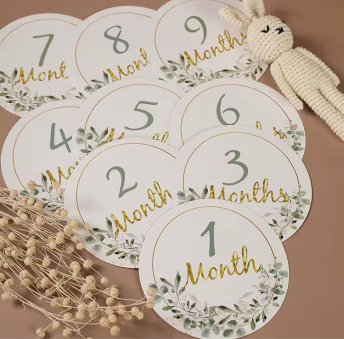 Картки для щомісячних фотосесій малюків