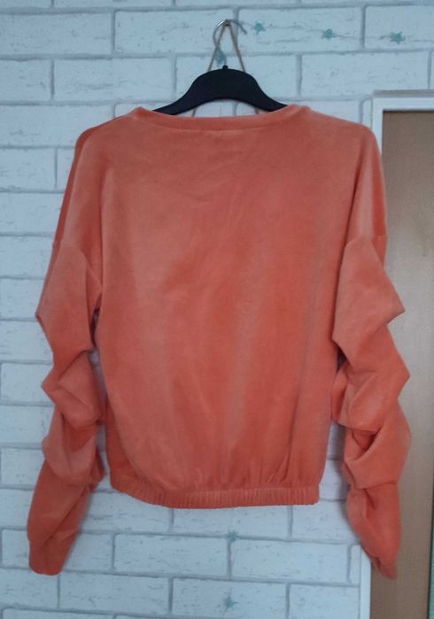 Welurowa bluza damska pomarańczowa 38 P IVA