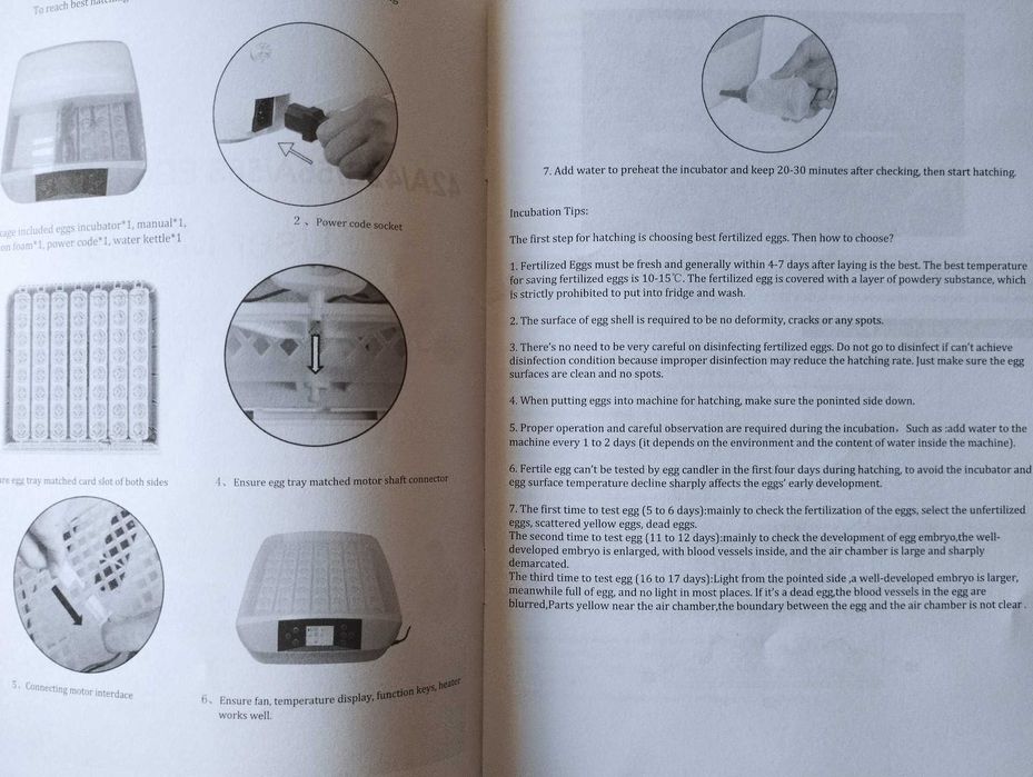 Chocadeira incubadora automática, maternidade. Nova a estrear