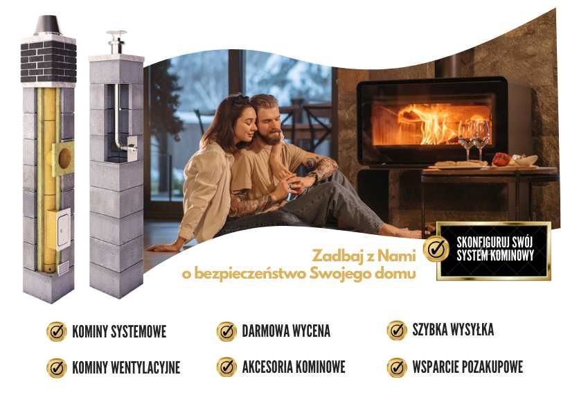 Komin systemowy 8m KW fi 200 GRALKO IZOLOWANY System Kominowy
