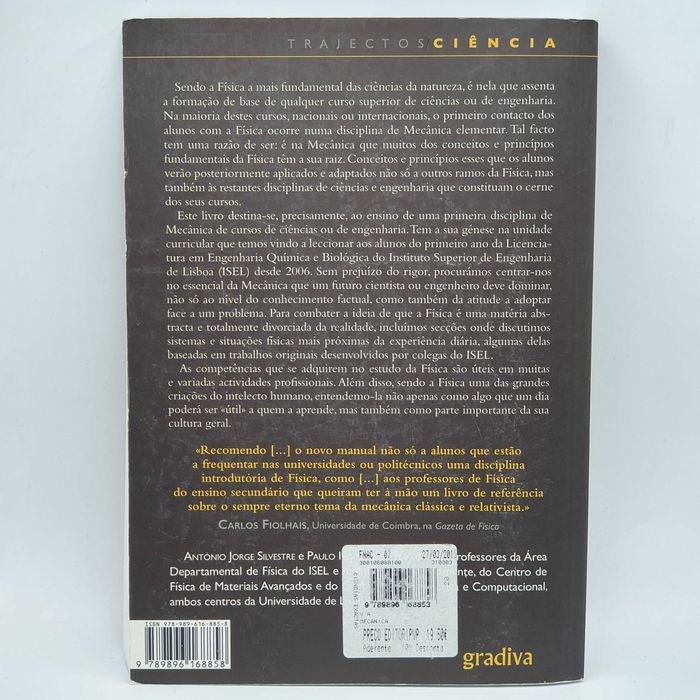 Livro - AJ Silvestre - Mecânica Uma Introdução - PAR5-SITE