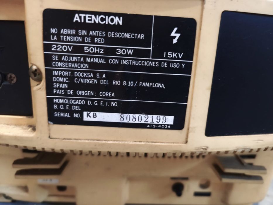 Televisão Vintage SONEC Preto e Branco Funcional – Retro Anos 70/80”