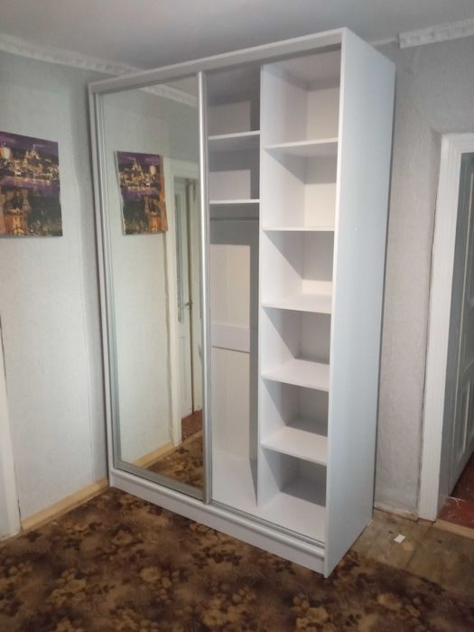 Шафа купе шириною 140 см біла, нова  в Наявності!