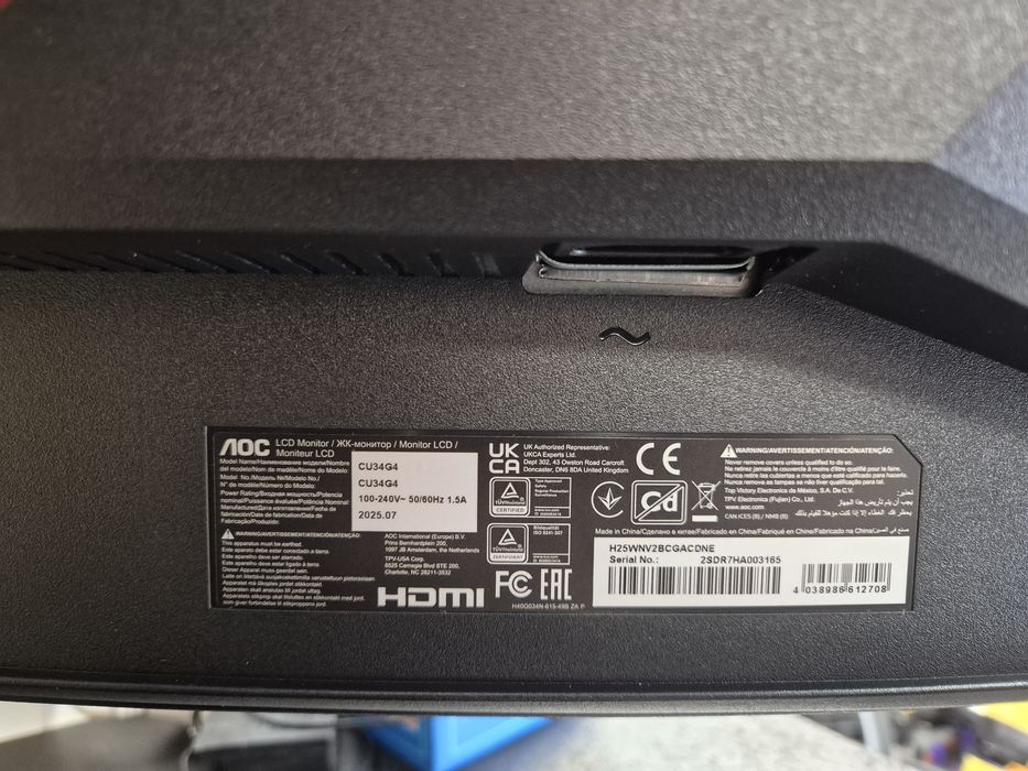 Monitor gamingowy AOC CU34G4, NOWY, Komis Jasło Czackiego