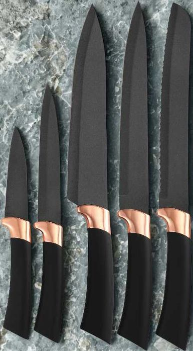 7w1 Zestaw Ostre Noże Kuchenne Stojak Blok Na Noże Stal Nierdzewna