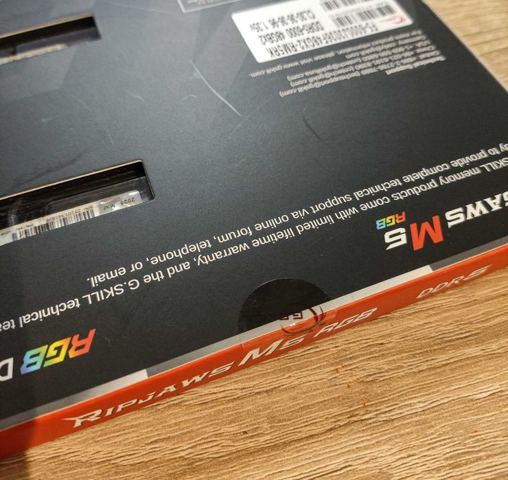 Pamięć nowa G.Skill Ripjaws M5 RGB DDR5 96 GB 2x48G 6000MHz CL30