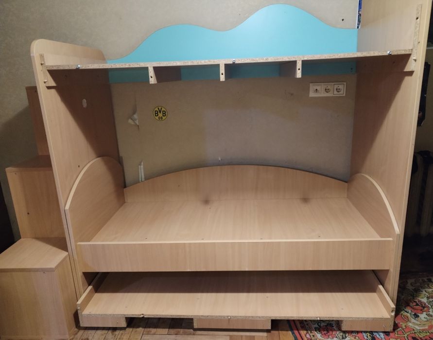 Дитяче двоярусне ліжко з комодом-сходами (під розбірку)