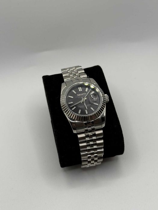 Zegarek Seiko Mod Datejust Roman Black Damski 31mm