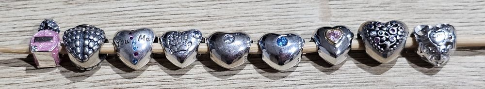 Zawieszka charms srebro s925 serce
