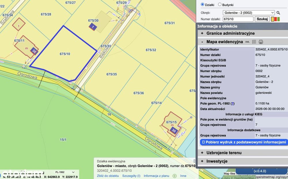 Działka w Goleniowie pod dom jednorodzinny - Widok 3