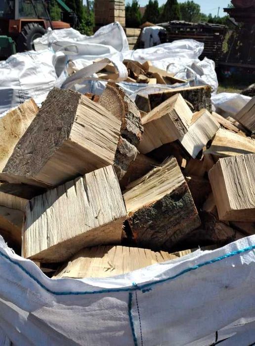 Drewno opałowe w workach big bag