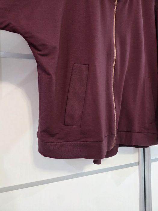 Nowa rozpinana bluza burgundowa S Schiesser