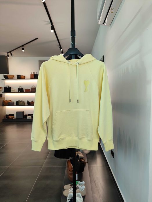 Худі AMI Paris Ami de Coeur Hoodie Lemon