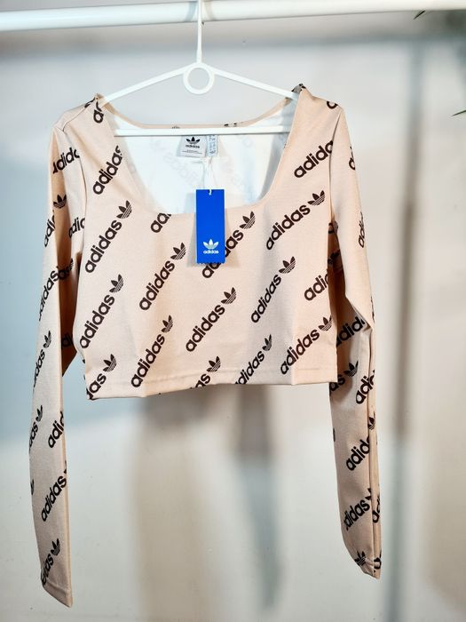 Koszulka adidas plus size brokatowa logowana  xxl