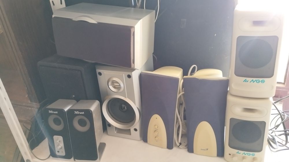 Colunas de som também  para computador