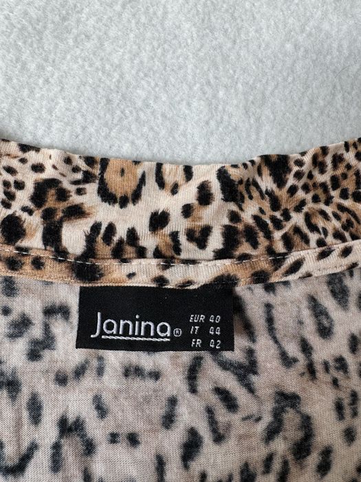 Bluzka damska w panterkę, Janina, rozmiar 40
