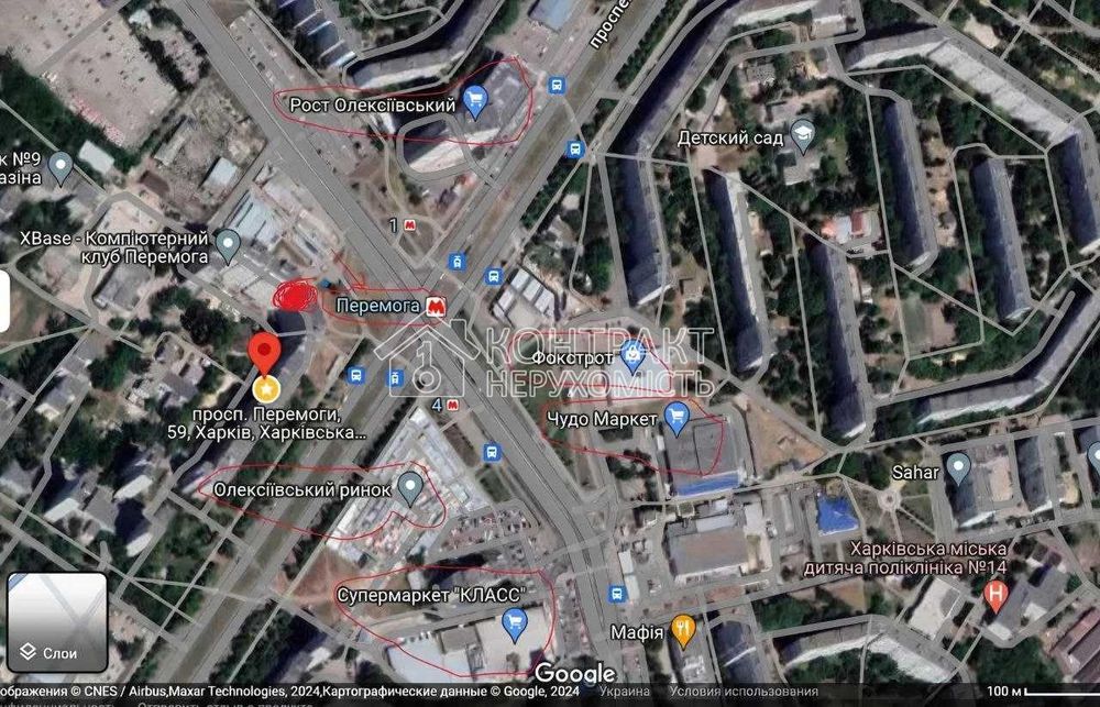 Продаж 3к кв біля метро Перемога,Олексіївка
