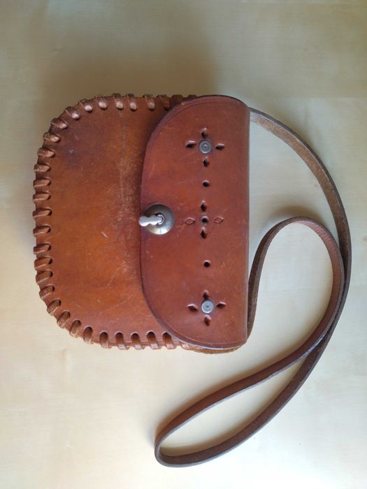 Skórzana torebka Unikat Vintage na ramię. Solidna skóra