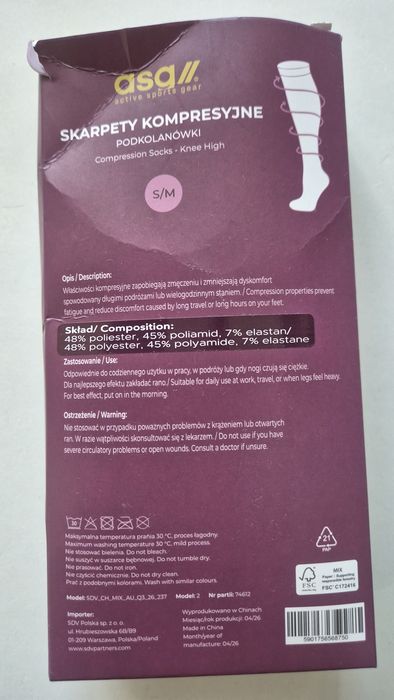 Skarpety kompresyjne s/m