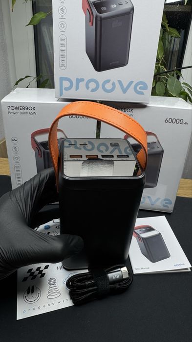 Мощный павербанк Пруве 60000 mAh 65W с гарантией Proove Powerbox