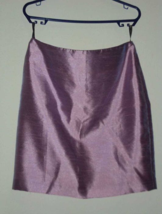 conjunto saia + blusa rosa de seda selvagem da Metropolitan. - novo!