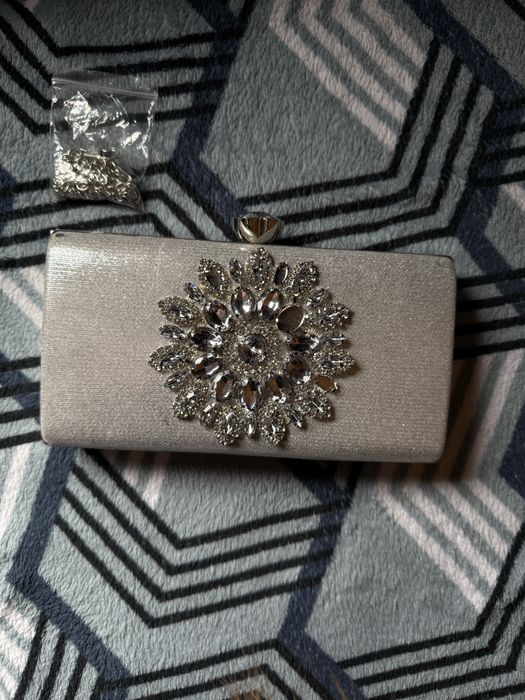 Жіночій срібний клатч