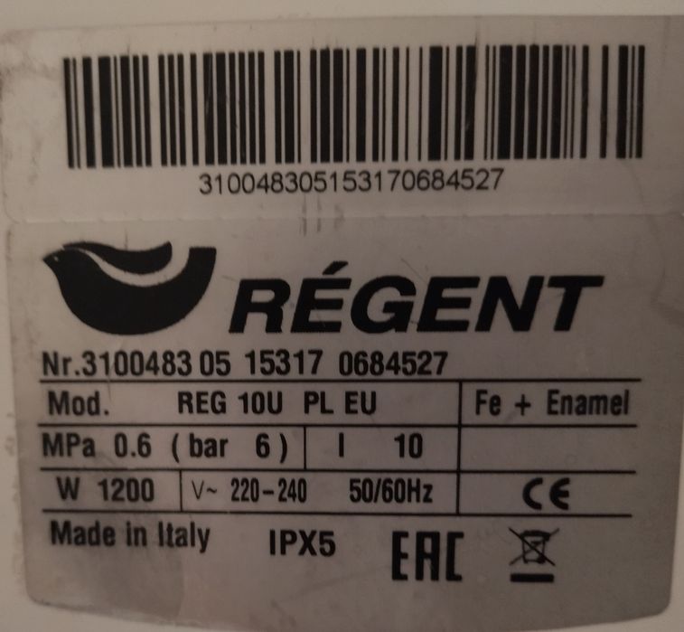 Podgrzewacz wody Ariston i Regent