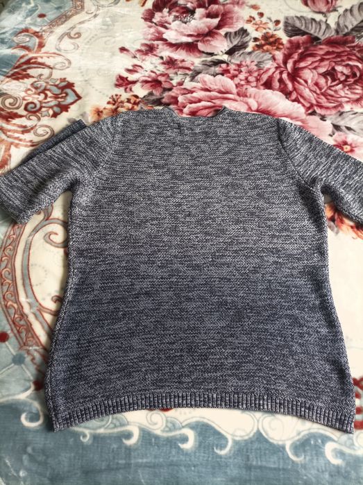Męski Sweter/Bawełna/Conleys Blue XL/Granatowy/Melanż/Struktura