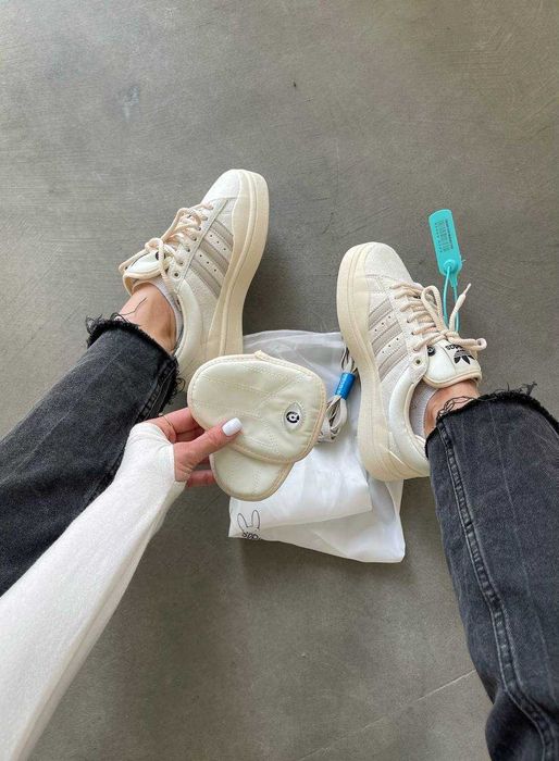 Кросівки Adidas Campus X Bad Bunny Light Beige premium