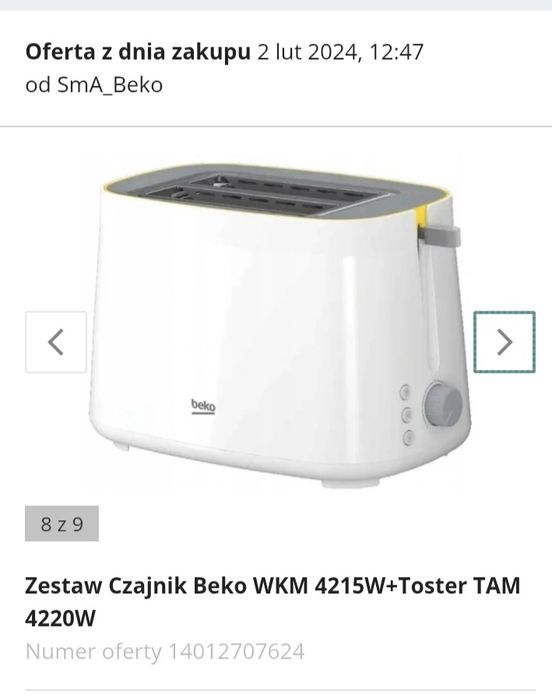 Toster  opiekacz..Beko