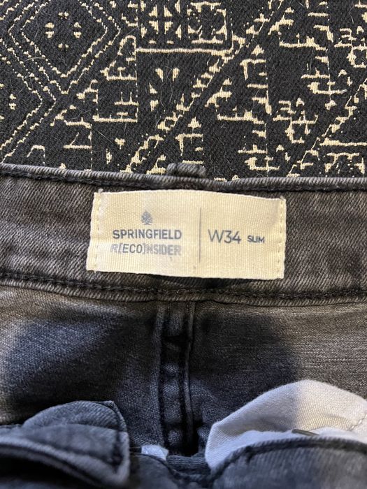 Calças ganga Springfield em cinza escuro Tam 34