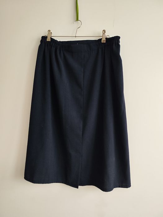 Długa granatowa spódnica elegancka plus size duży rozmiar 6XL 52