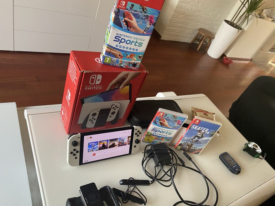 Nintendo switch oled kompletny zestaw +gry