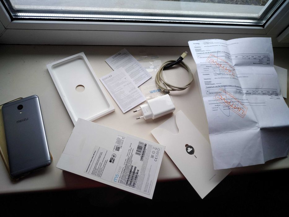 2 SIM Гарний стан MEIZU M5 Note 32Gb + MicroSD 8ядер 13Mp Коробка Gray