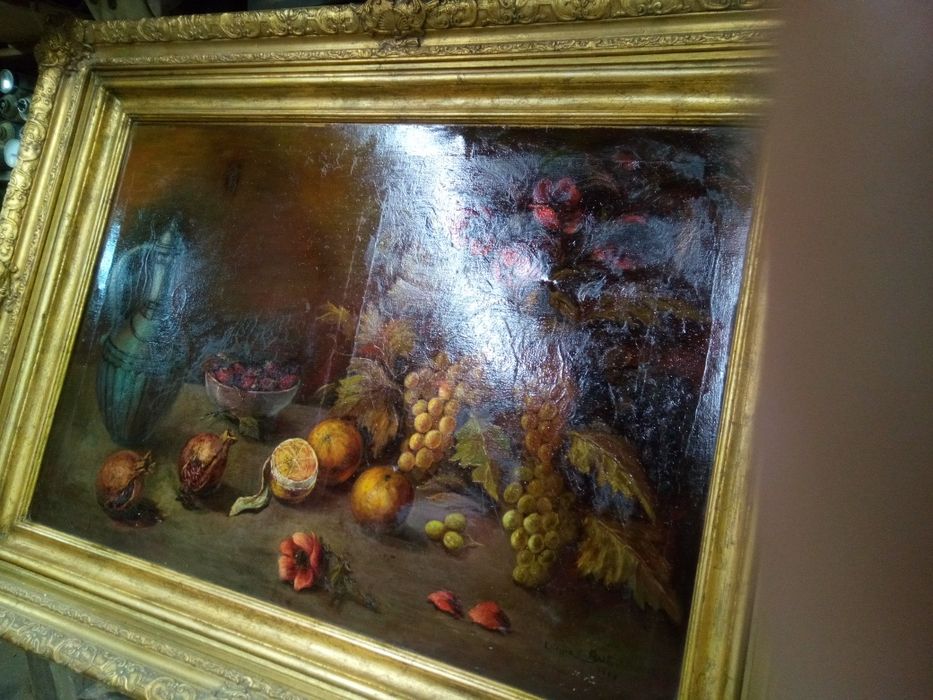 pintura, oleo ,obra da consagrada artista Lucília de brio
