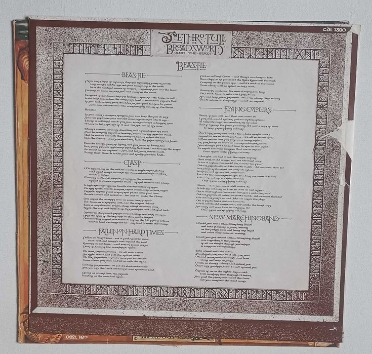 Jethro Tull – The Broadsword And The Beast