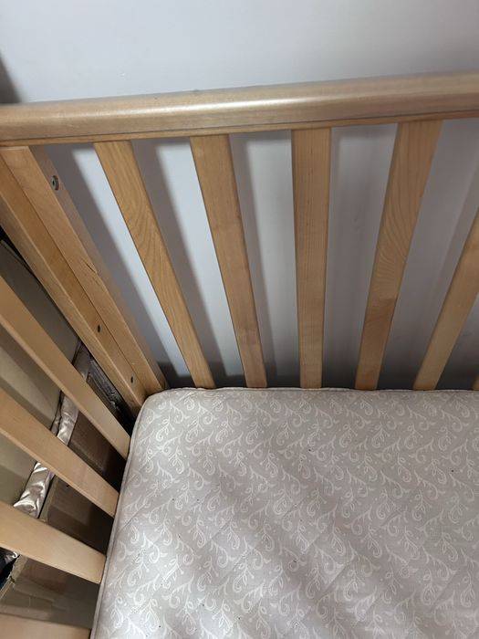 Łóżeczko Troll Nicole naturalne drewniane 120/60