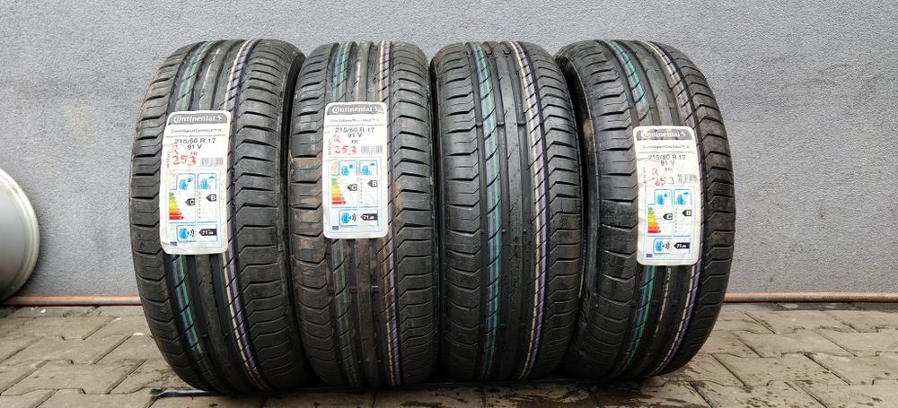215/50/17 Continental Komplet Nowe powystawowe