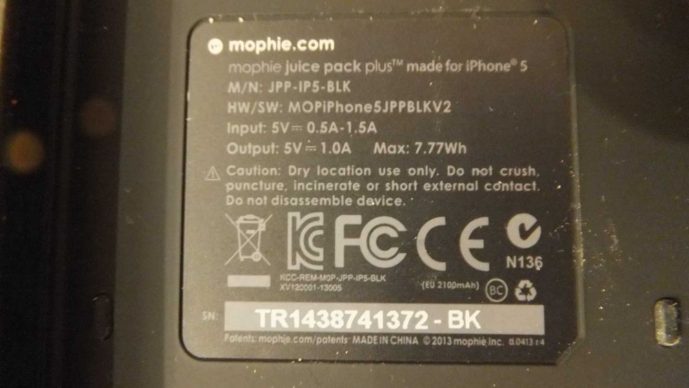 Mophie Juice Pack Plus iPhone 5/5S • Capa iPhone com bateria